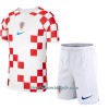 Conjunto (Camiseta+Pantalón Corto) Croacia Primera Equipación Mundial 2022 - Niño